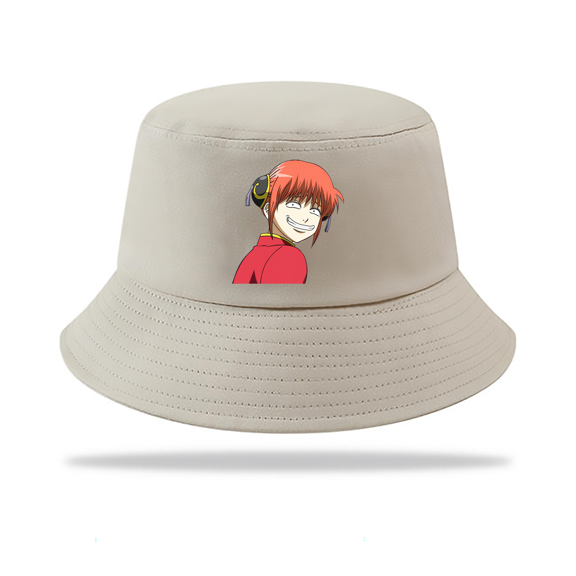 （画像用） ぎんたま 坂田銀時（さかたぎんとき） 神楽 志村新八（しむら しんぱち） GINTAMA Sakata Gintoki Kagura Shimura Shinpachi アウトドア日除けバケットハット